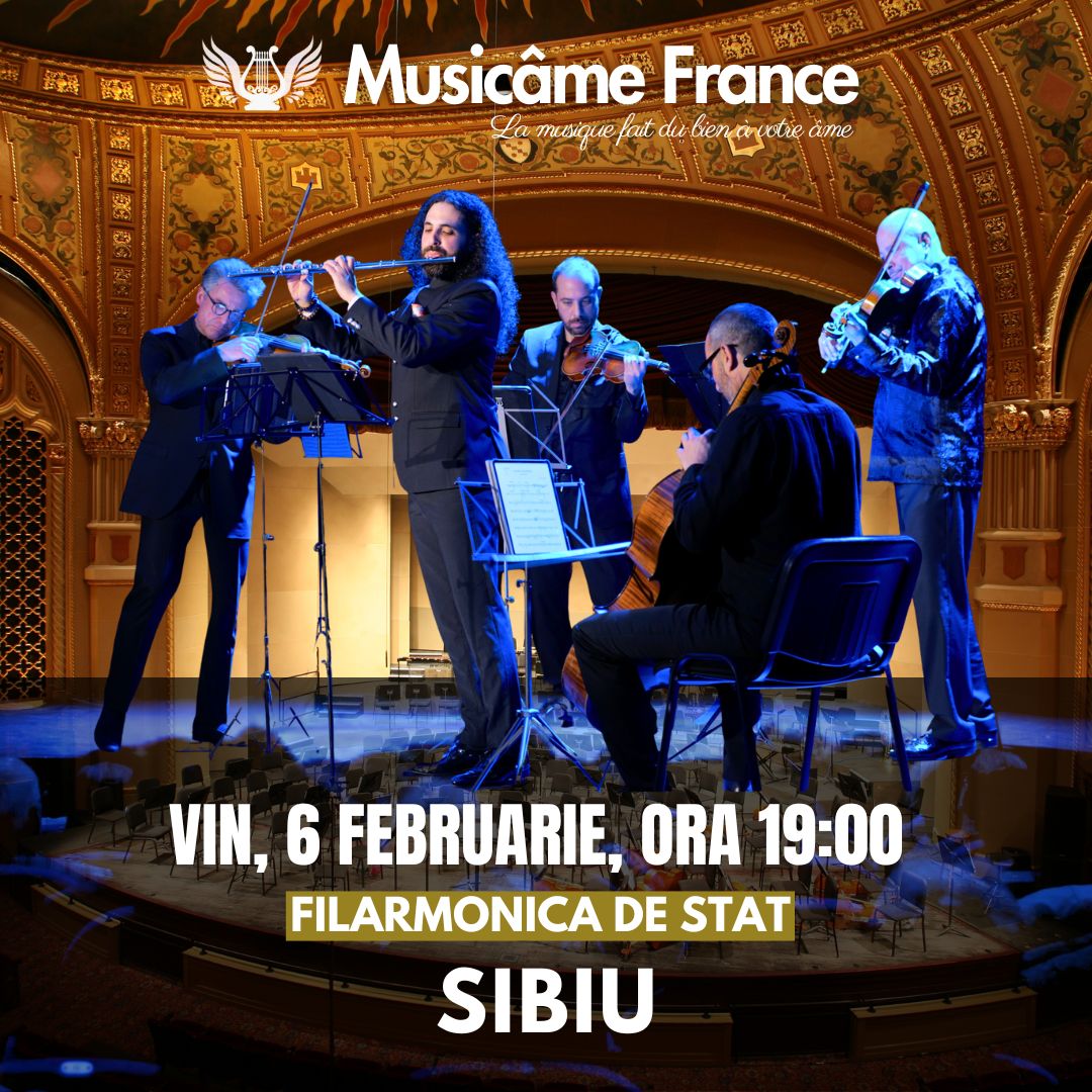 Afișul concertului la Sibiu – Musicâme France, 6 februarie 2026